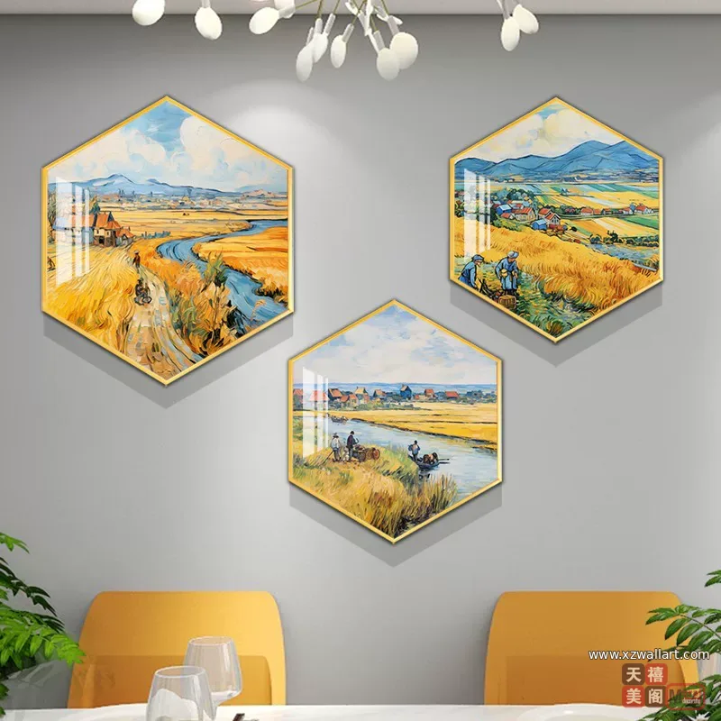 抽象 单幅 装饰画 现代简约 餐厅背景墙挂画 晶瓷画