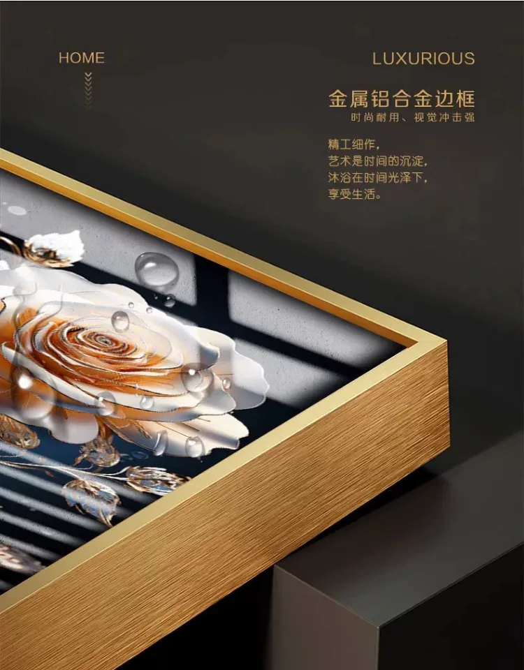 抽象 单幅 装饰画 轻奢风 玄关背景墙挂画 晶瓷画