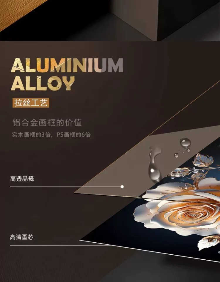 抽象 单幅 装饰画 轻奢风 玄关背景墙挂画 晶瓷画