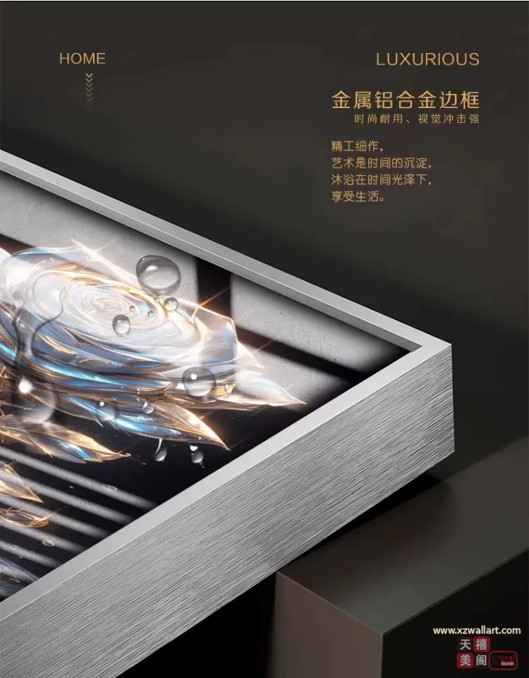 抽象 单幅 装饰画 轻奢风 玄关背景墙挂画 晶瓷画
