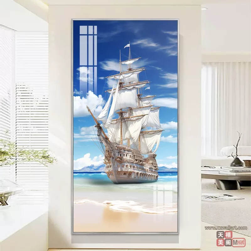 抽象 单幅 装饰画 现代简约 玄关背景墙挂画 晶瓷画
