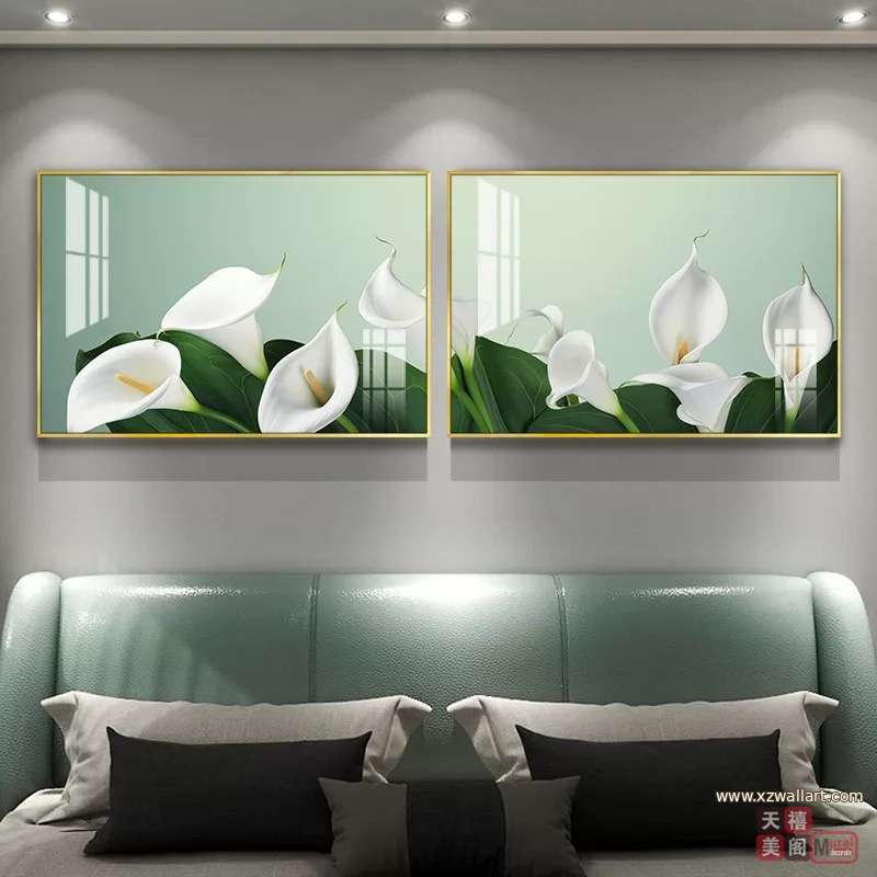 抽象 单幅 装饰画 轻奢风 卧室背景墙挂画 晶瓷画