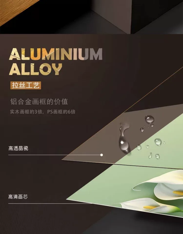 抽象 单幅 装饰画 轻奢风 卧室背景墙挂画 晶瓷画