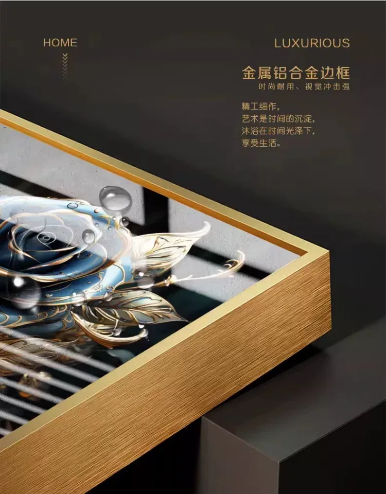 花 单幅 装饰画 轻奢风 餐厅背景墙挂画 晶瓷画