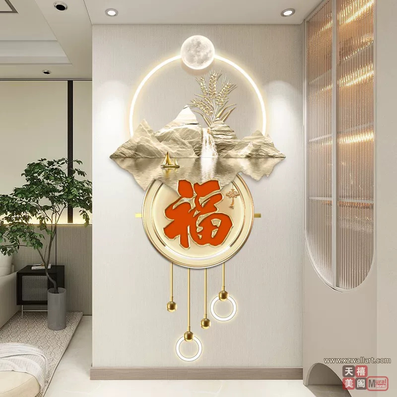 抽象 单幅 装饰画 奶油风 玄关背景墙挂画 晶瓷画