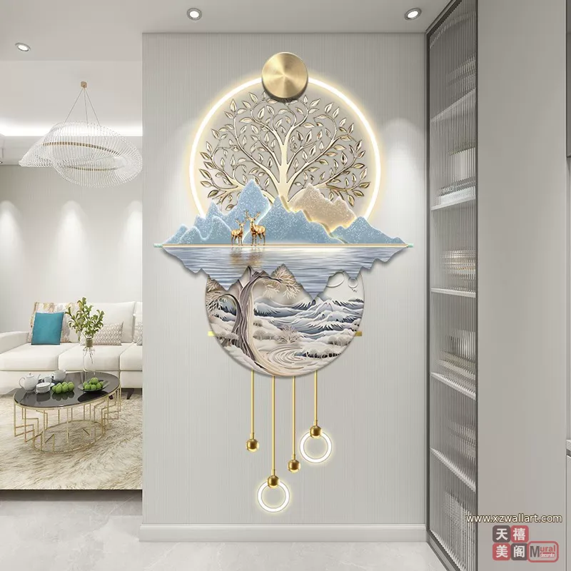 抽象 单幅 装饰画 奶油风 玄关背景墙挂画 晶瓷画