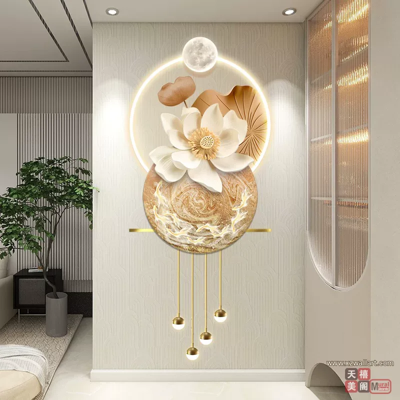 抽象 单幅 装饰画 轻奢风 玄关背景墙挂画 晶瓷画