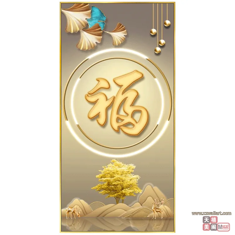 抽象 单幅 装饰画 轻奢风 玄关背景墙挂画 晶瓷画