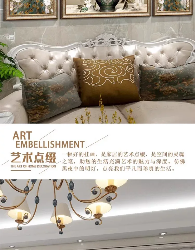 抽象 三联 装饰画 欧式 客厅背景墙挂画 晶瓷画