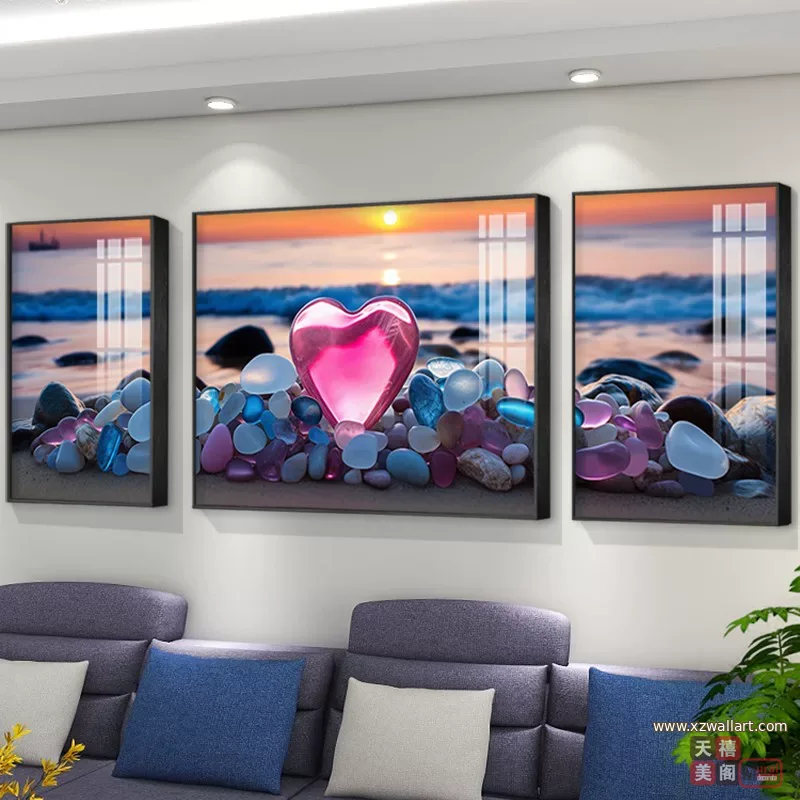 抽象 单幅 装饰画 轻奢风 客厅背景墙挂画 晶瓷画