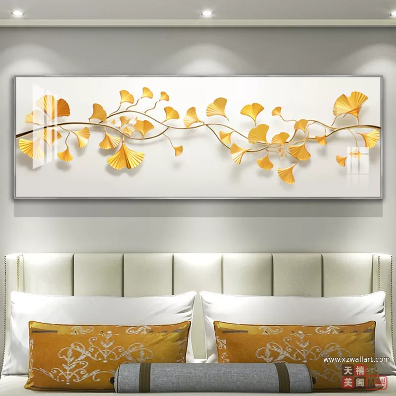 抽象 单幅 装饰画 轻奢风 卧室背景墙挂画 晶瓷画