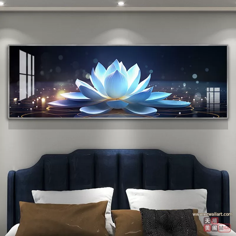 抽象 单幅 装饰画 轻奢风 卧室背景墙挂画 晶瓷画