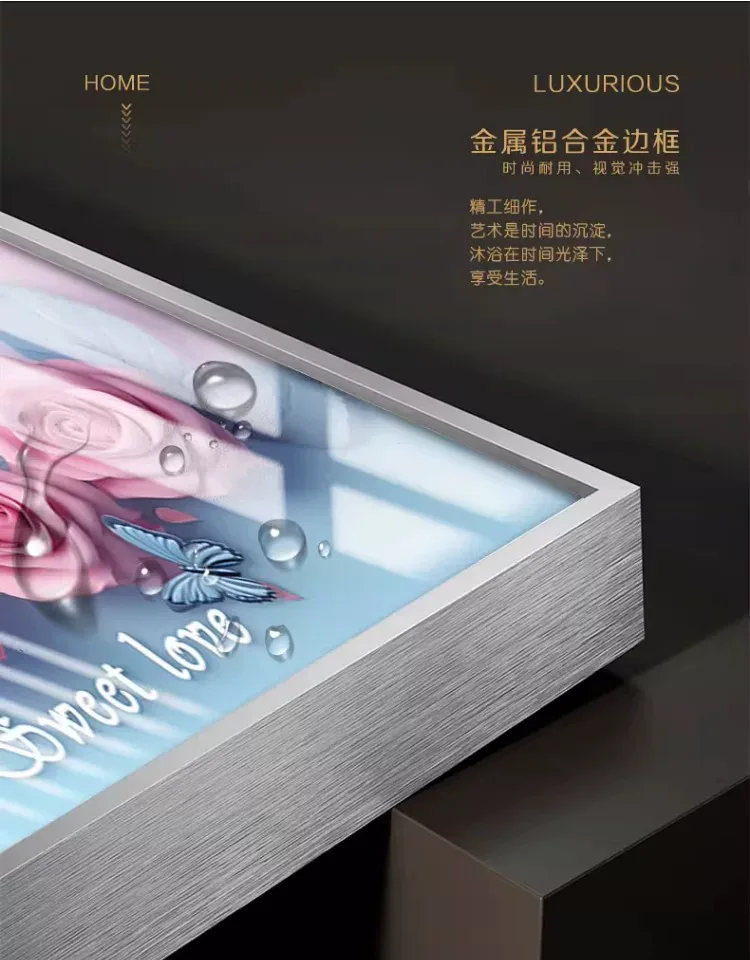 抽象 单幅 装饰画 轻奢风 卧室背景墙挂画 晶瓷画