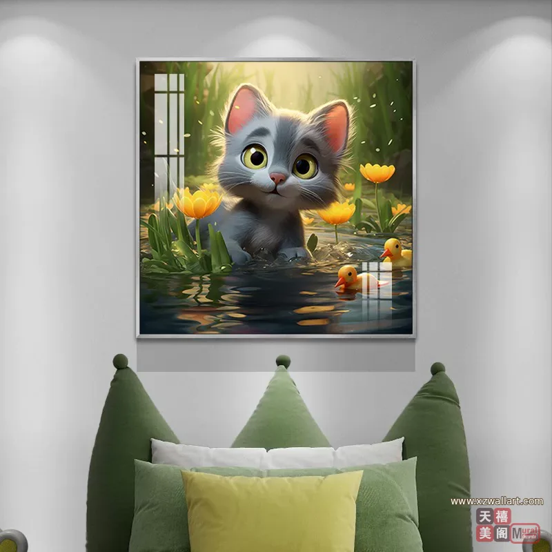 抽象 单幅 装饰画 现代简约 餐厅背景墙挂画 晶瓷画