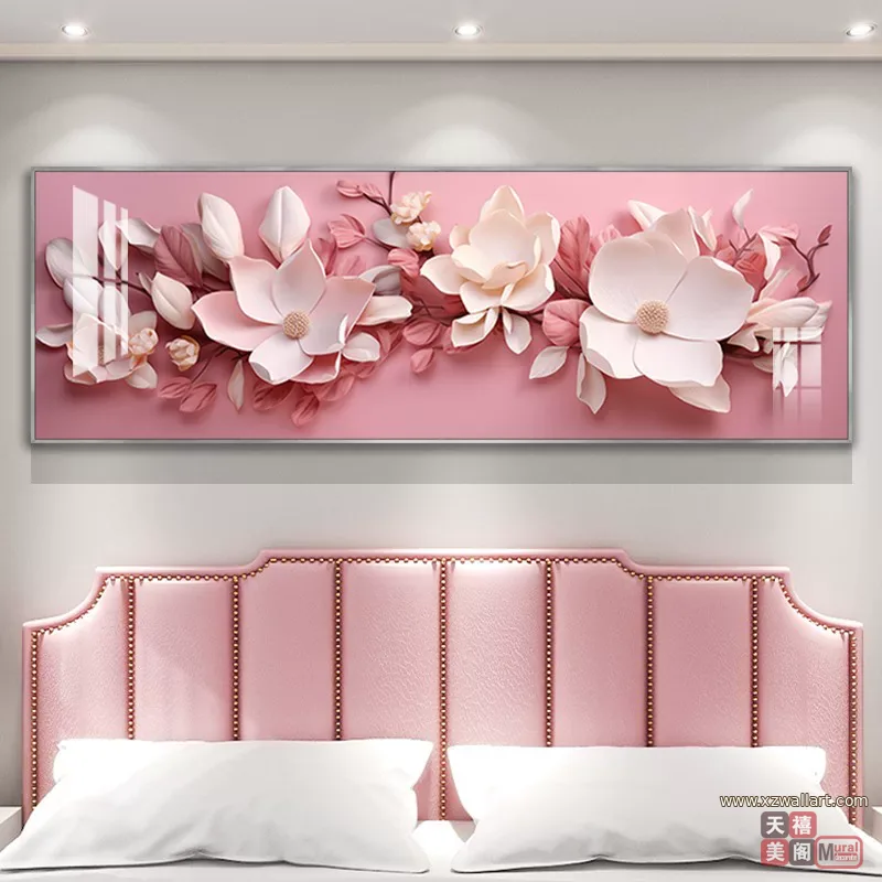 抽象 单幅 装饰画 轻奢风 卧室背景墙挂画 晶瓷画