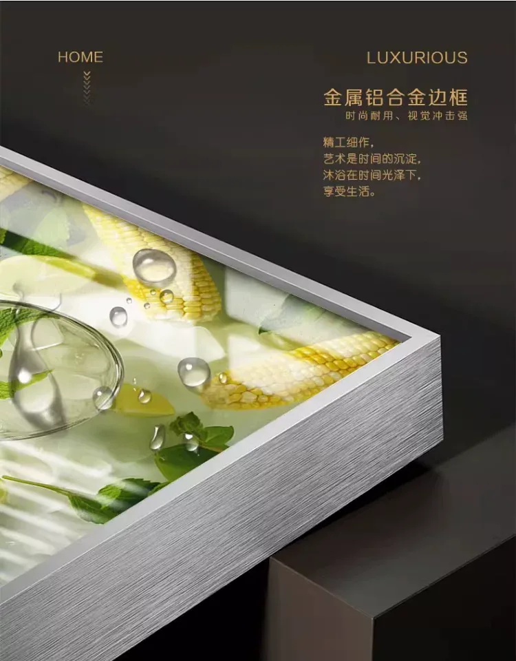 抽象 单幅 装饰画 轻奢风 餐厅背景墙挂画 晶瓷画