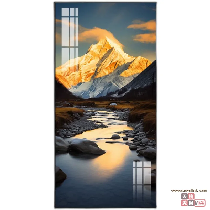 抽象 单幅 装饰画 轻奢风 玄关背景墙挂画 晶瓷画