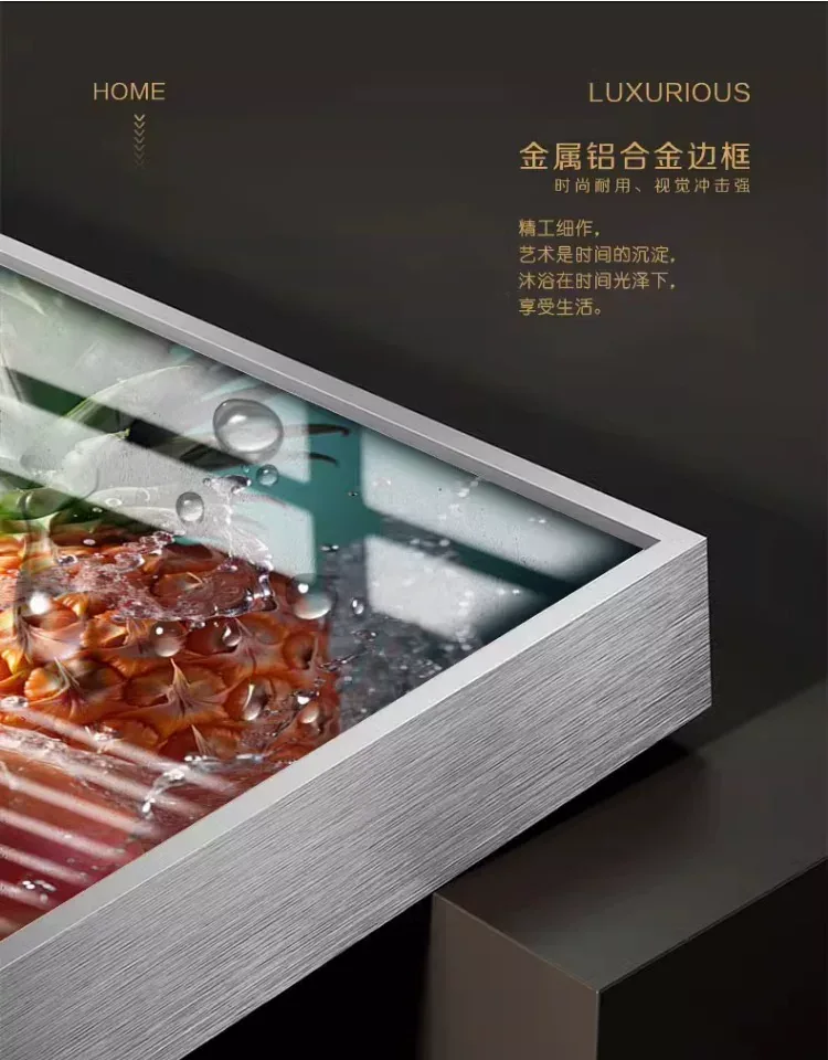 抽象 单幅 装饰画 轻奢风 餐厅背景墙挂画 晶瓷画