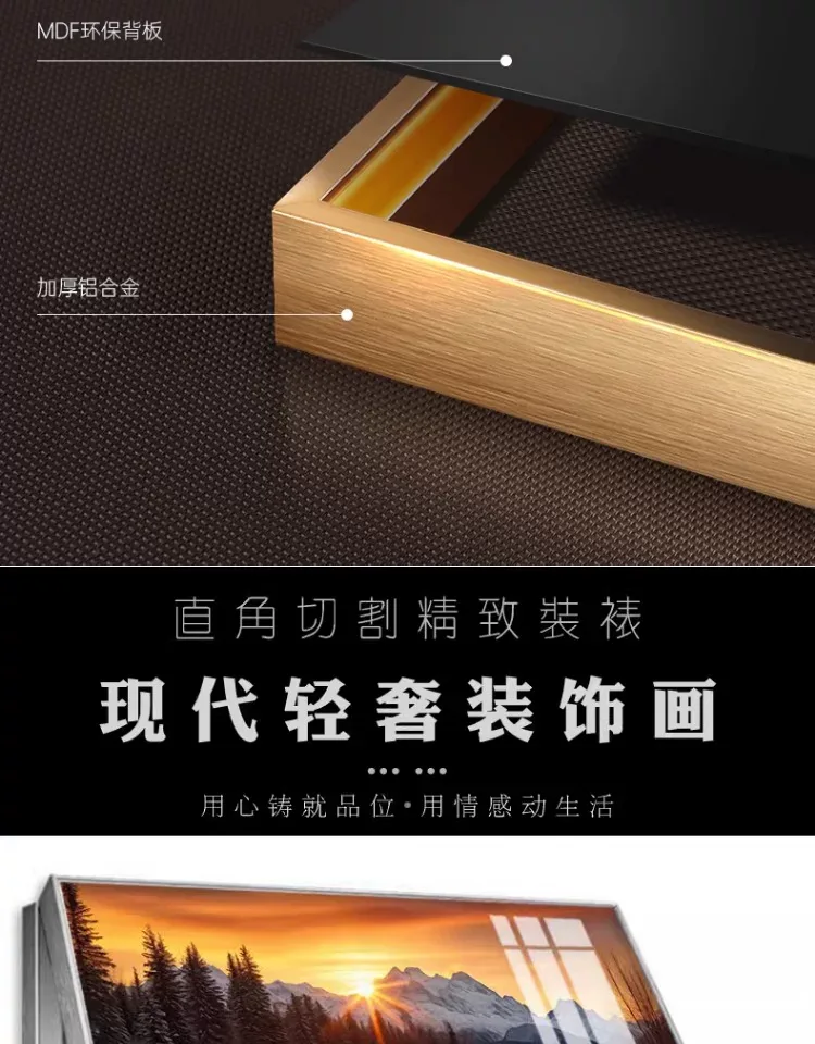 抽象 单幅 装饰画 轻奢风 客厅背景墙挂画 晶瓷画