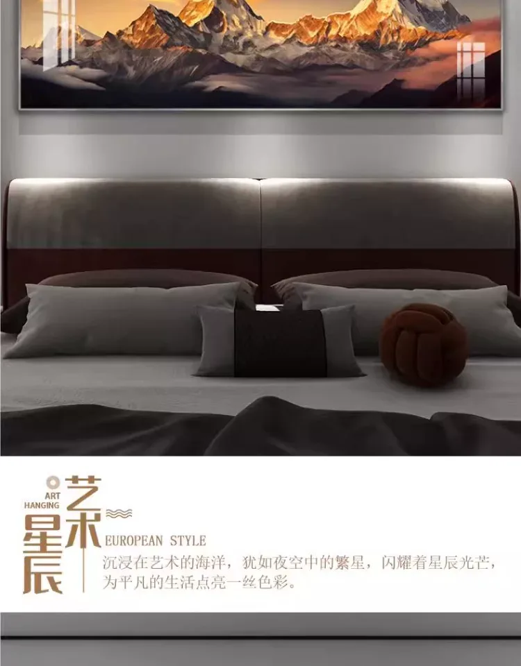 抽象 单幅 装饰画 轻奢风 卧室背景墙挂画 晶瓷画
