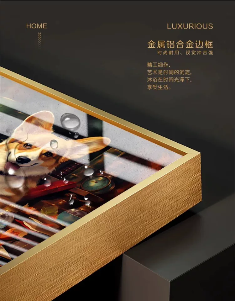抽象 单幅 装饰画 美式 卧室背景墙挂画 晶瓷画