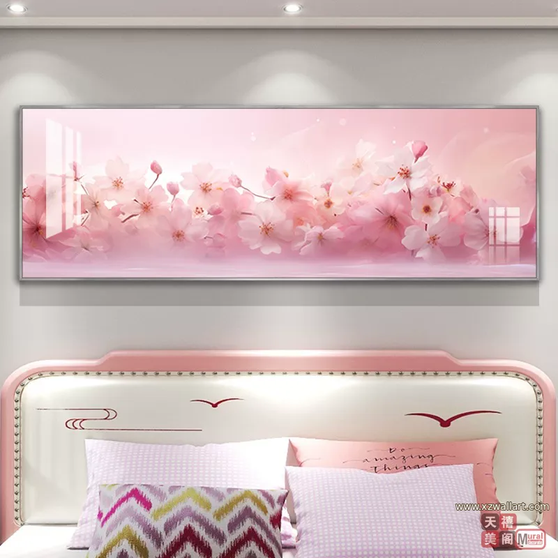 花 单幅 装饰画 现代简约 卧室背景墙挂画 晶瓷画