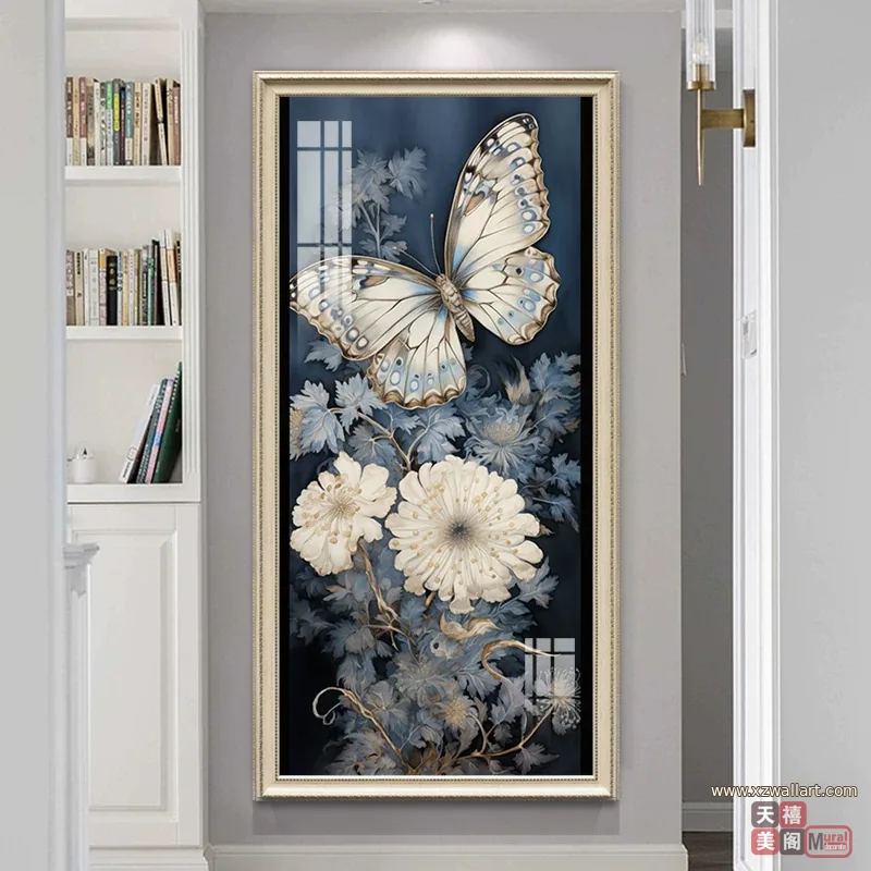 抽象 单幅 装饰画 欧式 玄关背景墙挂画 晶瓷画