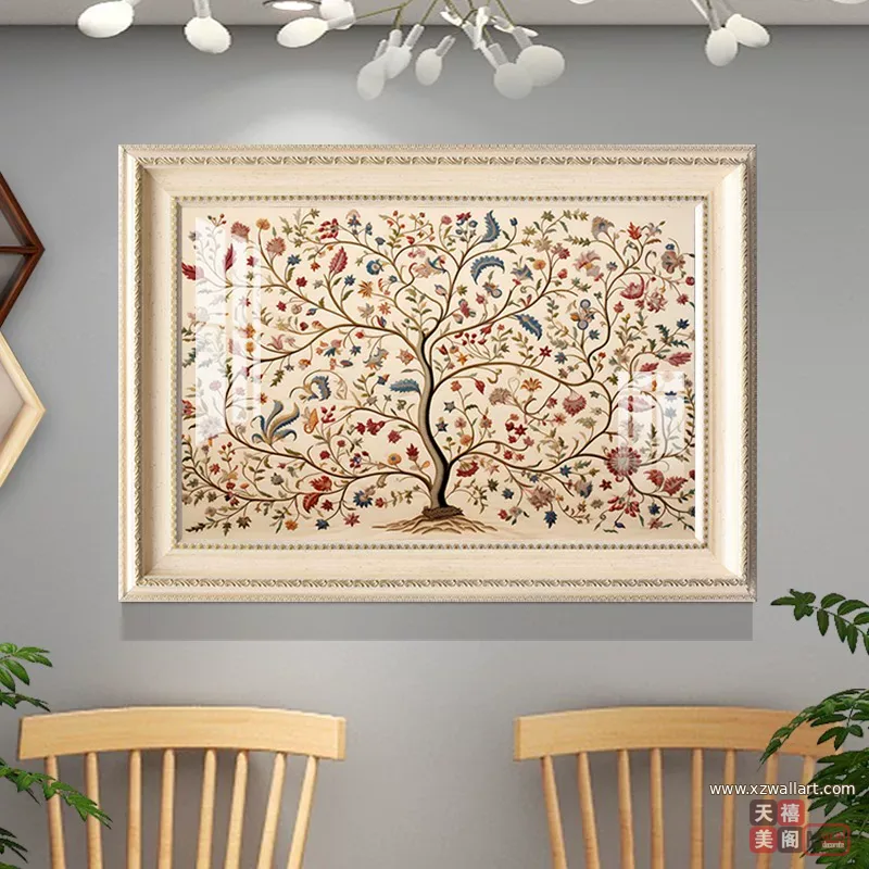 抽象 单幅 装饰画 奶油风 餐厅背景墙挂画 晶瓷画