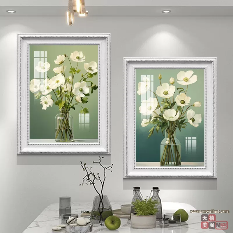 抽象 单幅 装饰画 欧式 餐厅背景墙挂画 晶瓷画