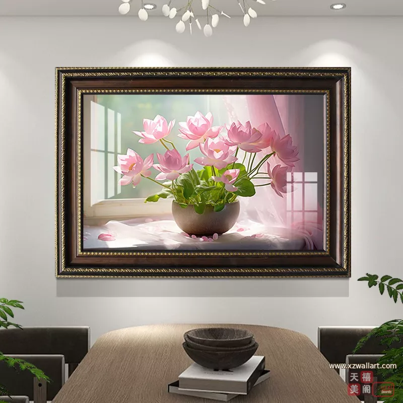 抽象 单幅 装饰画 欧式 餐厅背景墙挂画 晶瓷画