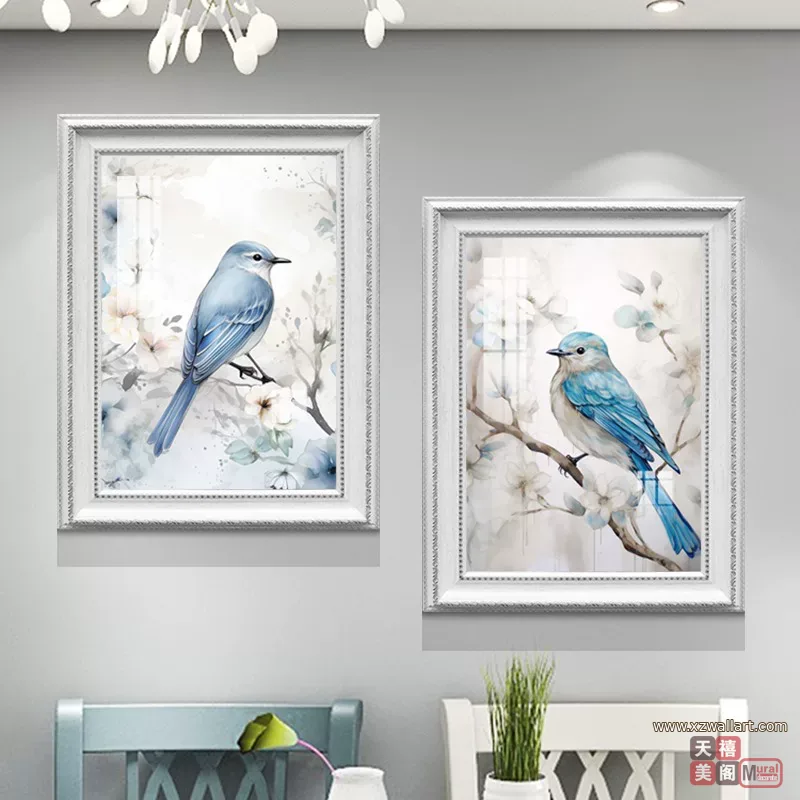 花 单幅 装饰画 美式 餐厅背景墙挂画 晶瓷画