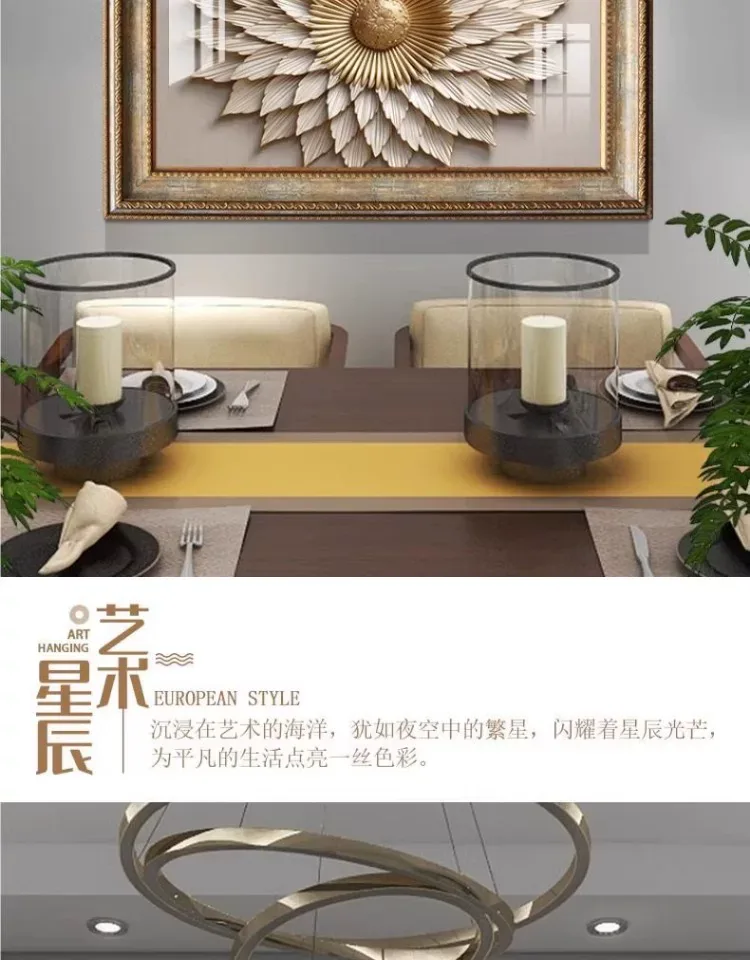 抽象 单幅 装饰画 美式 餐厅背景墙挂画 晶瓷画