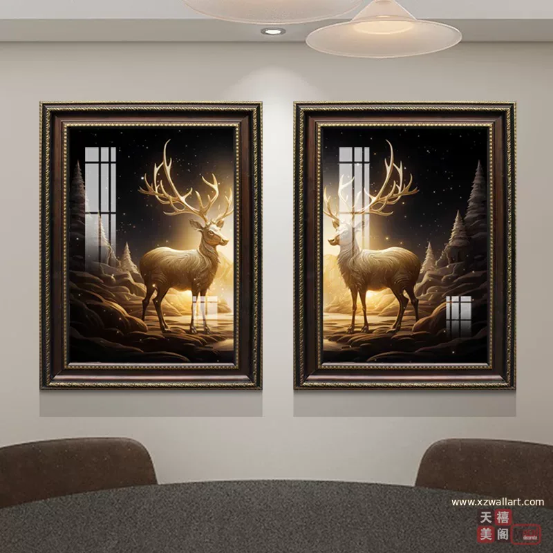 抽象 单幅 装饰画 欧式 餐厅背景墙挂画 晶瓷画