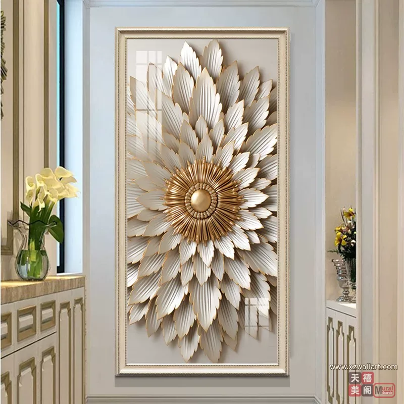抽象 单幅 装饰画 美式 玄关背景墙挂画 晶瓷画