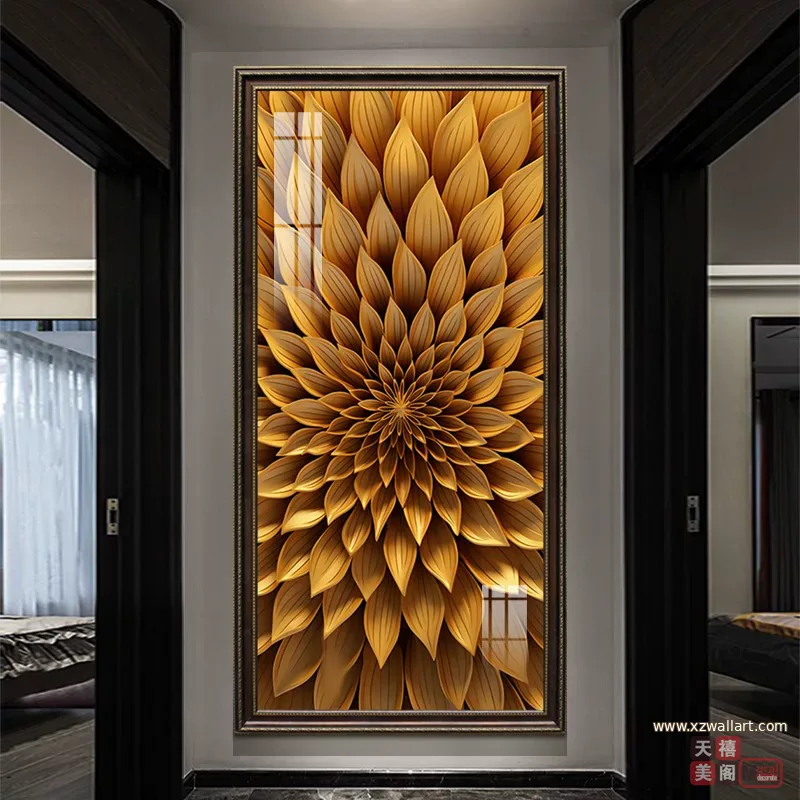 抽象 单幅 装饰画 美式 玄关背景墙挂画 晶瓷画