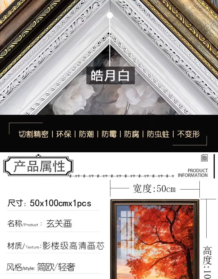 抽象 单幅 装饰画 美式 玄关背景墙挂画 晶瓷画