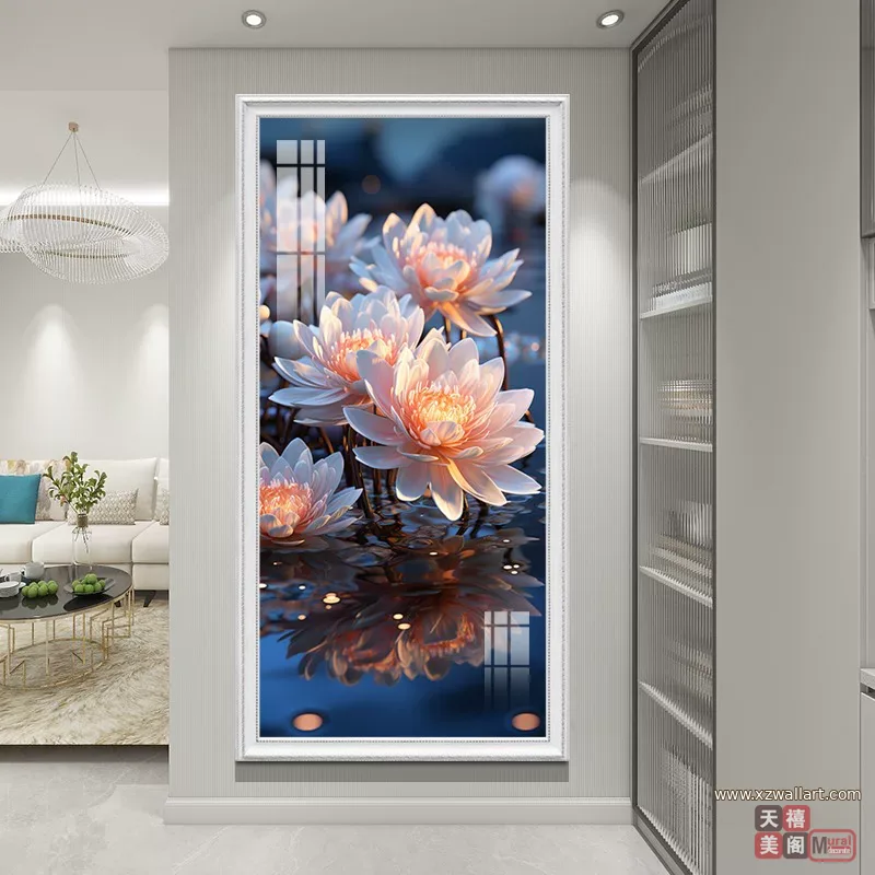 抽象 单幅 装饰画 现代简约 玄关背景墙挂画 晶瓷画