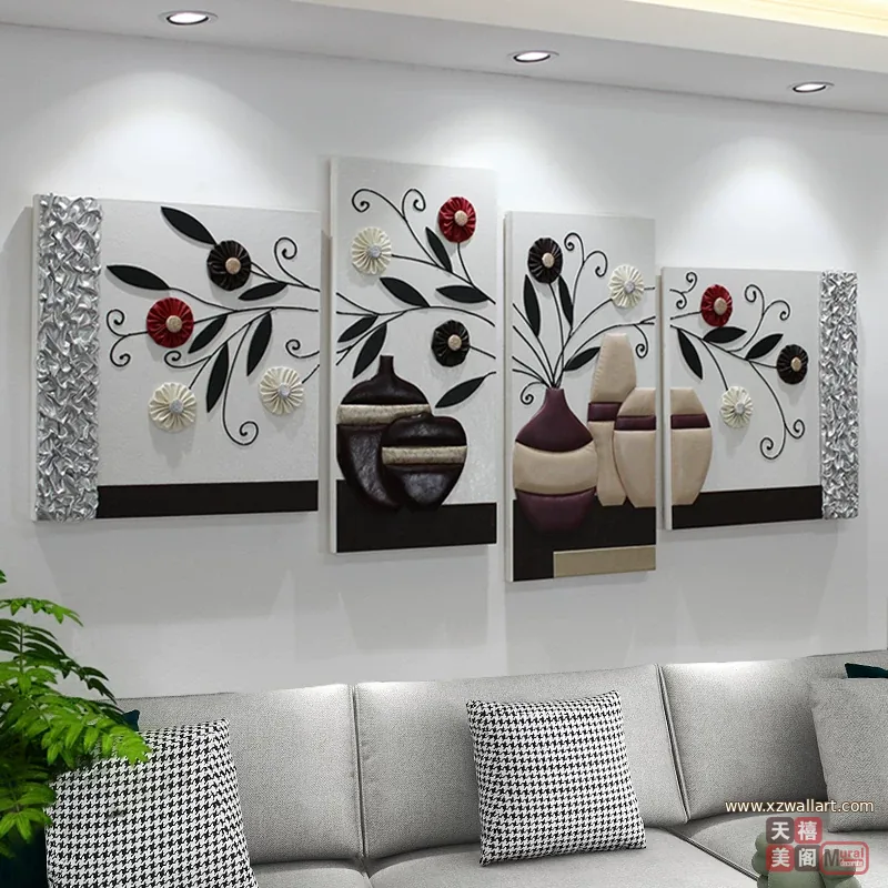 抽象 单幅 装饰画 轻奢风 客厅背景墙挂画 晶瓷画
