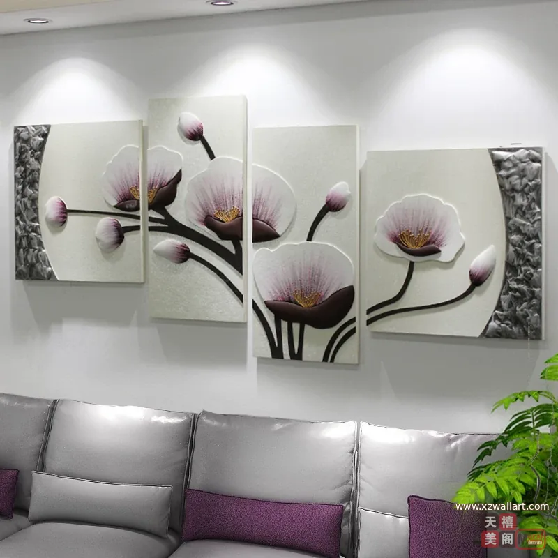 抽象 单幅 装饰画 轻奢风 客厅背景墙挂画 晶瓷画