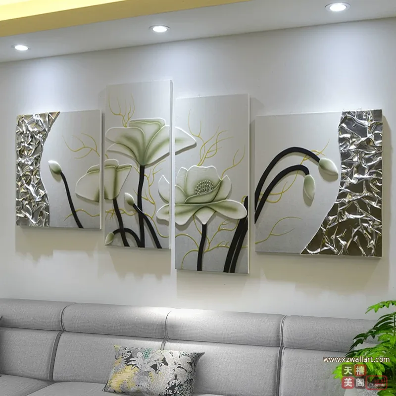 抽象 单幅 装饰画 轻奢风 客厅背景墙挂画 晶瓷画