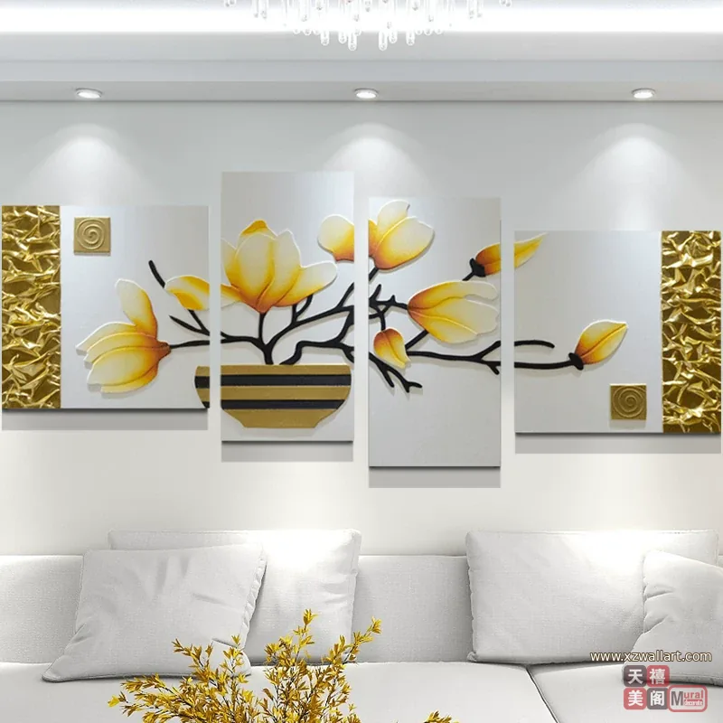 抽象 单幅 装饰画 轻奢风 客厅背景墙挂画 晶瓷画