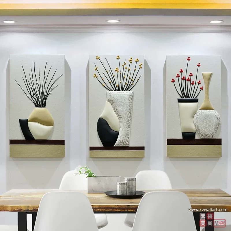 抽象 单幅 装饰画 复古怀旧 餐厅背景墙挂画 晶瓷画