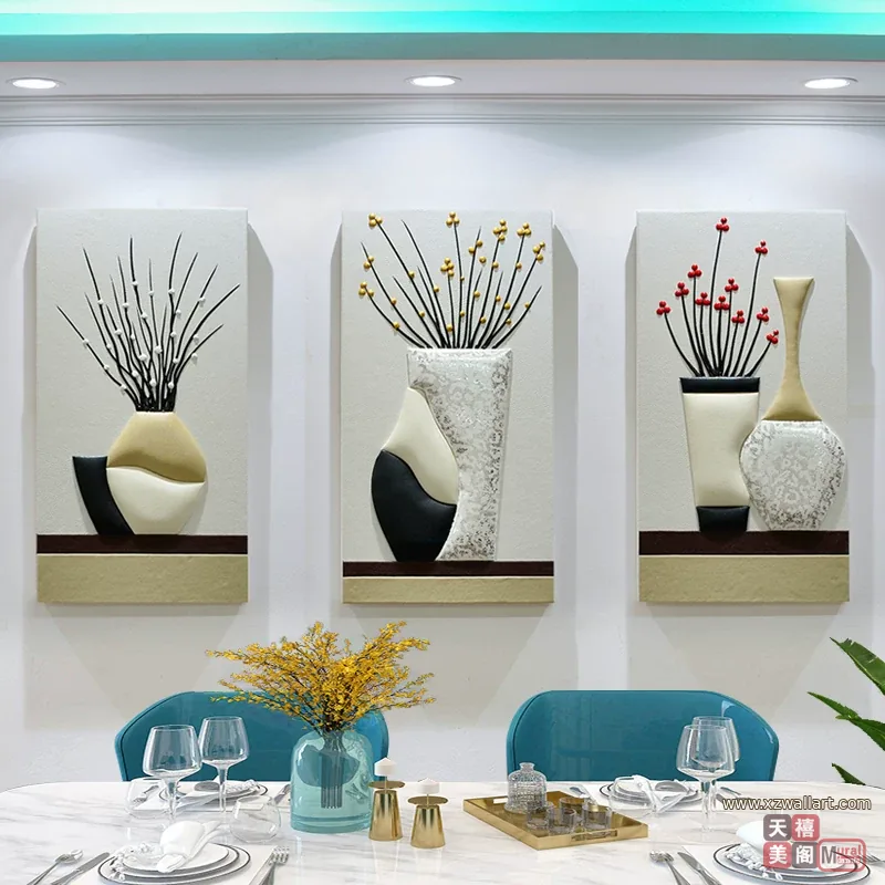 抽象 单幅 装饰画 复古怀旧 餐厅背景墙挂画 晶瓷画