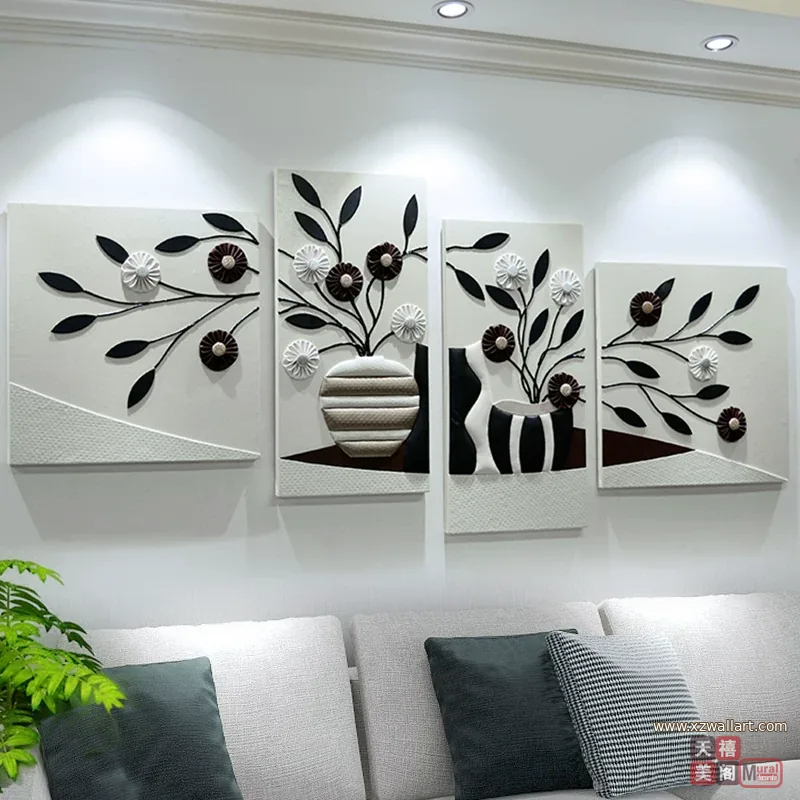抽象 单幅 装饰画 轻奢风 客厅背景墙挂画 晶瓷画