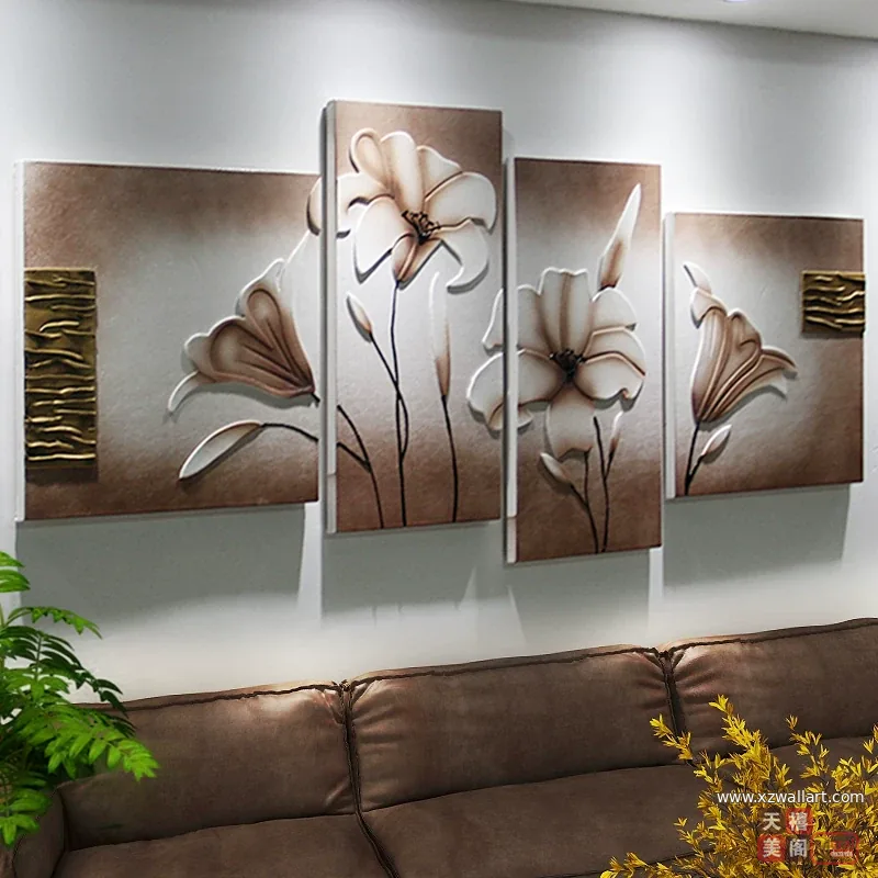 抽象 单幅 装饰画 奶油风 客厅背景墙挂画 晶瓷画