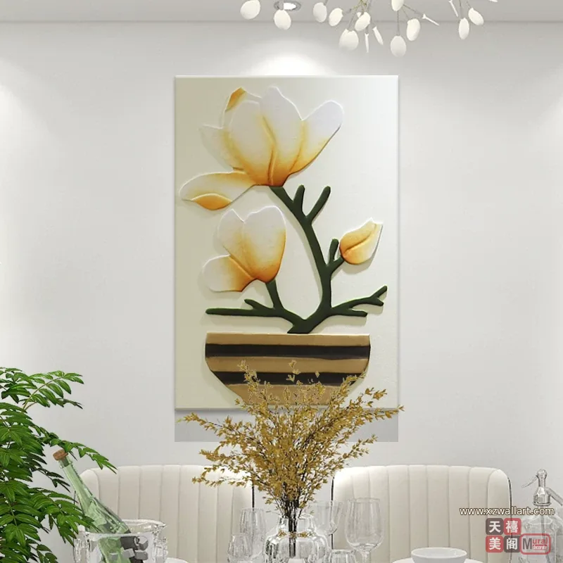 抽象 单幅 装饰画 奶油风 餐厅背景墙挂画 晶瓷画