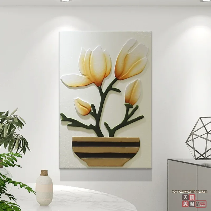 抽象 单幅 装饰画 奶油风 餐厅背景墙挂画 晶瓷画