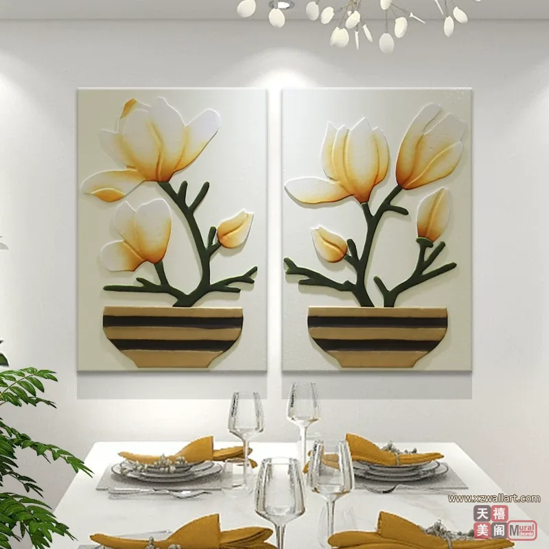 抽象 单幅 装饰画 奶油风 餐厅背景墙挂画 晶瓷画
