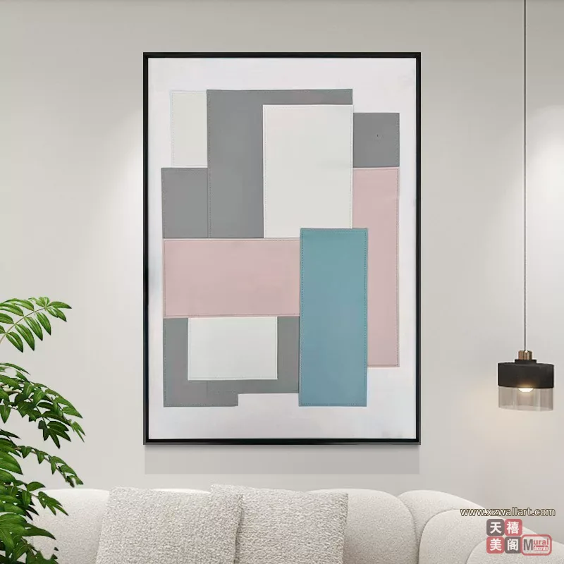 抽象 单幅 装饰画 轻奢风 客厅背景墙挂画 晶瓷画