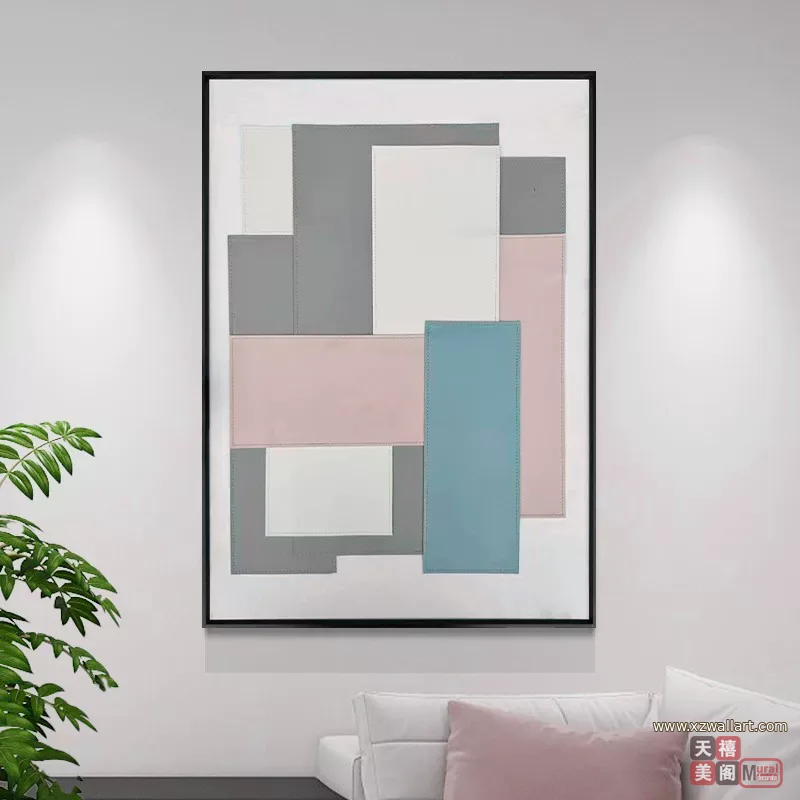 抽象 单幅 装饰画 轻奢风 客厅背景墙挂画 晶瓷画